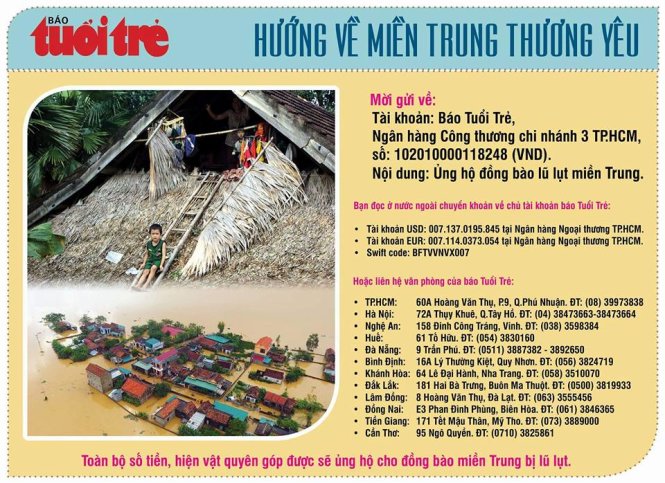 Kết nối yêu thương 4 gửi đến miền Trung 14,7 tỉ đồng